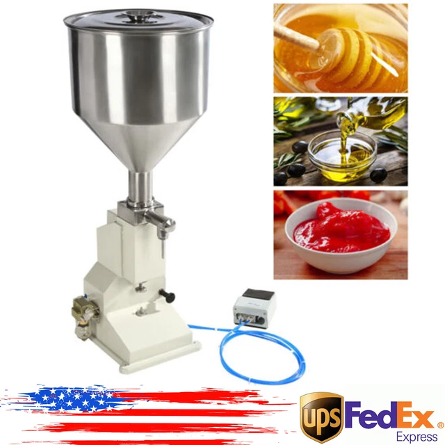 5-50ml Pneumatic Bottle Filling Machine Shampoo Cosmetic Paste Liquid Oil Filler