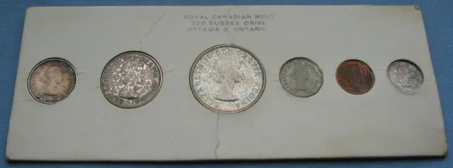 1960 Canada 6-Coin Silver Proof-like Set - toned (pl prooflike)