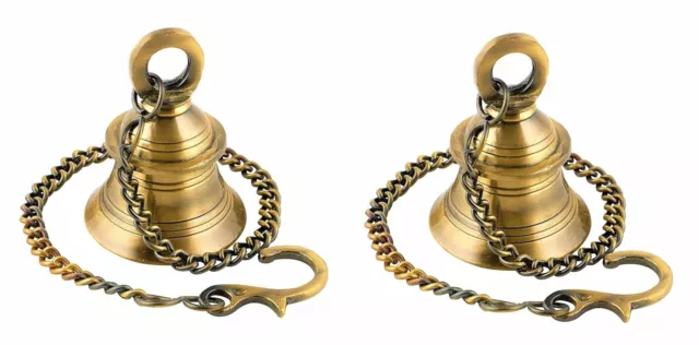 Vintage 9 solid Brass US Navy Ship Bell Nautical Replica For Wall Hanging  gift