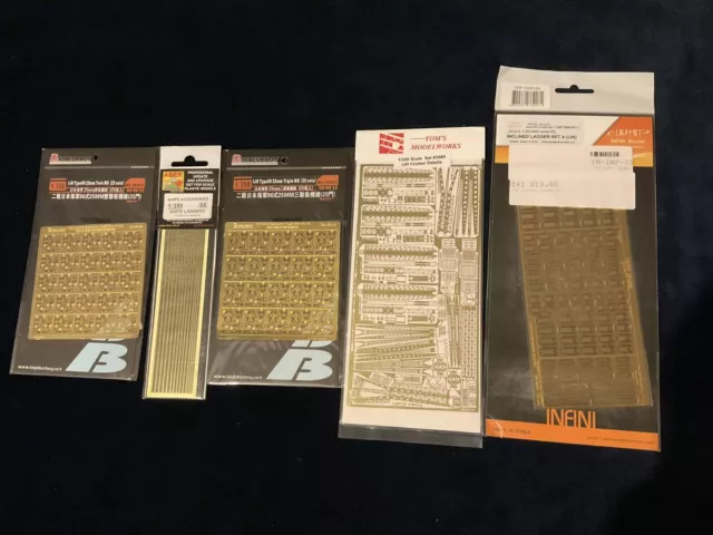 Mixed Lot Of 1/350 Ship Model Accessories X5