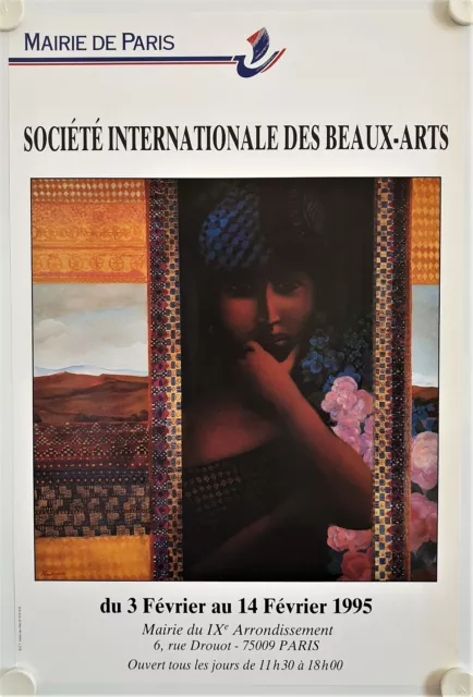 Affiche HAUTERIVES 1995 Exposition Société Internationale des Beaux-Arts