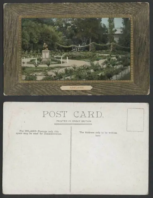Australia Adelaide, Rosary Botanical Botanic Gardens Roses & Statue Old Postcard