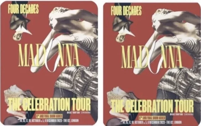 Madonna The Celebration Tour Newspaper Advert Promo Print Full Page 14 x 11”
