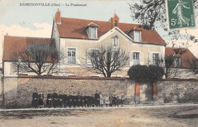 Cpa 60 Ermenonville Le Pensionat