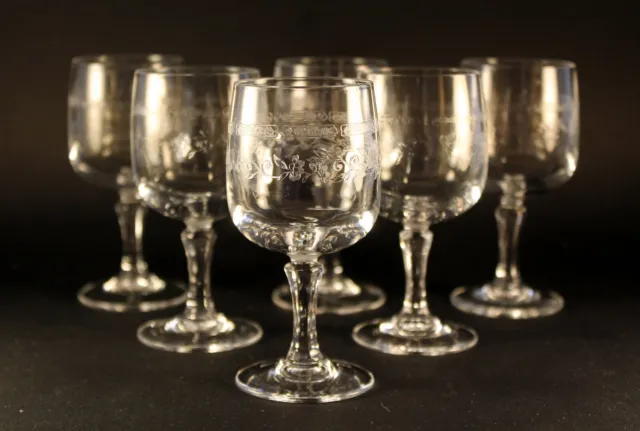 6 verres à eau cristal d'arques modèle matignon