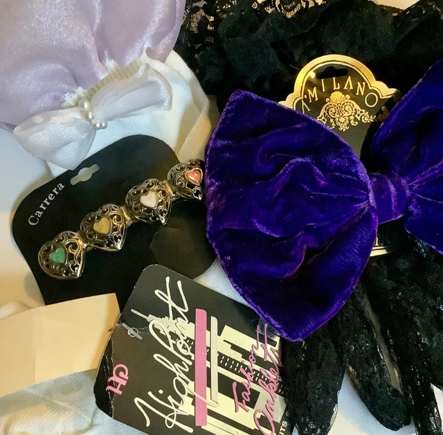 Women's Vintage Barrette Accessories Socks Gloves 90s Lot