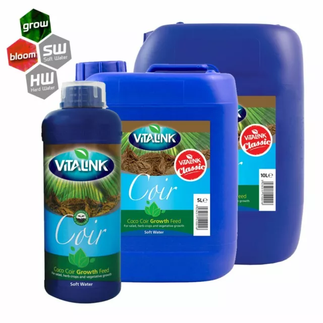 Vitalink Coir Grow - Coir Classic - SW HW - Nutrient - Hydroponics