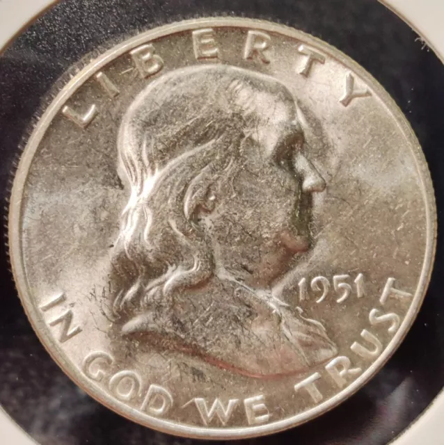 1951 P Franklin Half Dollar 90% Silver