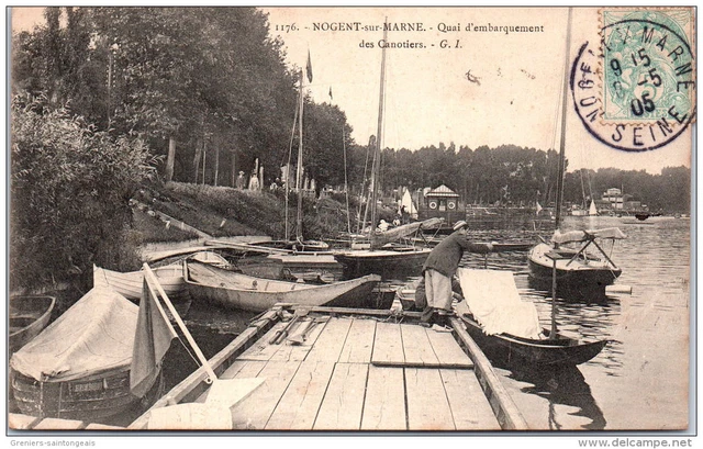 94 NOGENT SUR MARNE - quai d'embarquement des canotiers