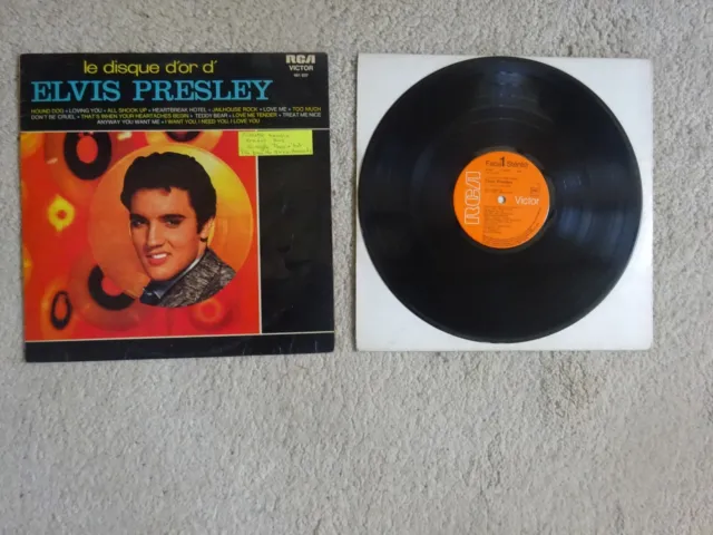 ELVIS PRESLEY    " disque d'or"  RCA VICTOR   N°  461037
