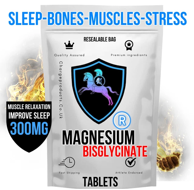 MAGNESIUM BISGLYCINATE STRONG 300MG Tablets Sleep Muscle Relaxation
