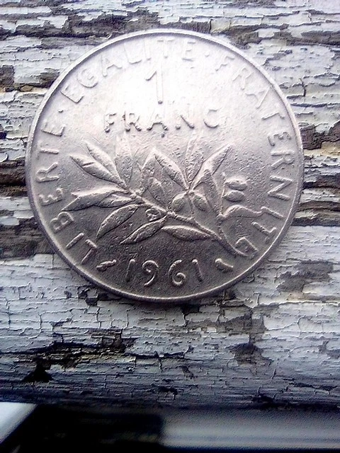 Pièce 1 Franc Semeuse 1961 - Nickel, Bon état, Lot