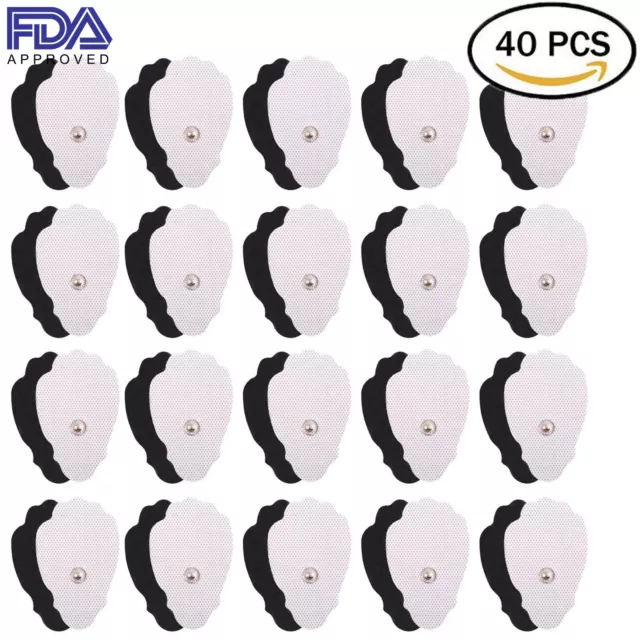 40pcs Snap On Electrodes Pads Massage Replacement For HiDow Palm IQ TENS/EMS