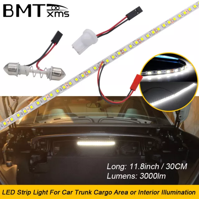 Strip Light Cargo Area Illumination 30CM HID White LED Super Bright Car Trunk