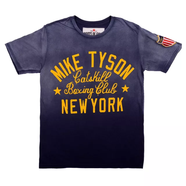 Roots Of Fight Bloodlines Mike Tyson Kid Dynamite Graphic Tee T-Shirt Blue Small