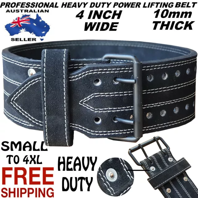 Austodex Genuine Leather Gym Power Heavy Duty Weight lifting Bodybuilding Belt