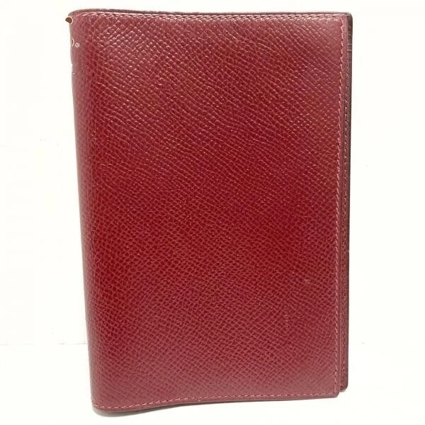 Hermes Notebook Agenda GM Bordeaux Vaux Epson size length 13.5 x width 9.5 cm