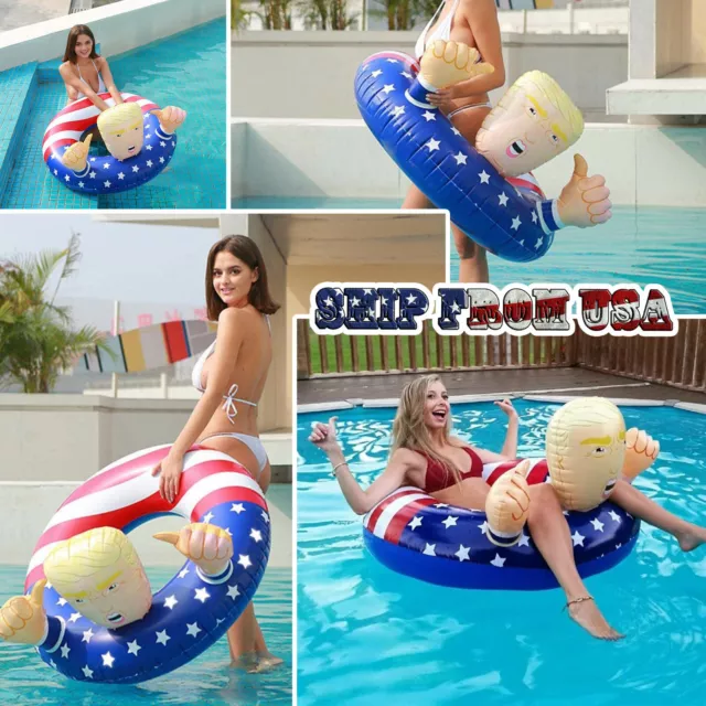 47' Trump Swimming Floats Inflatable Pool Circle Raft Tube Float Beach Party Toy