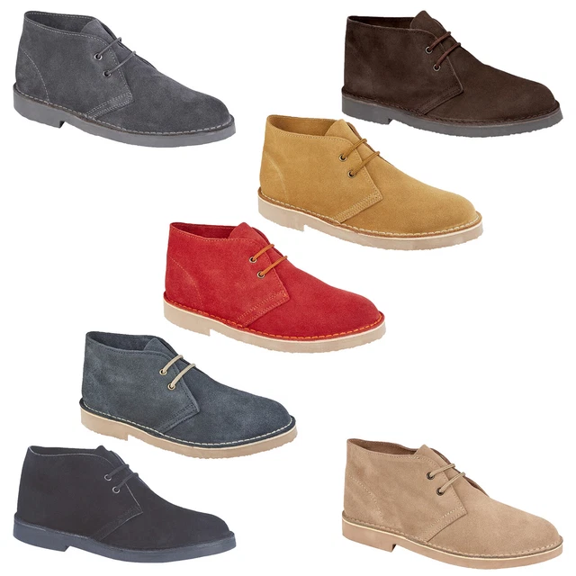 mens black desert boots uk