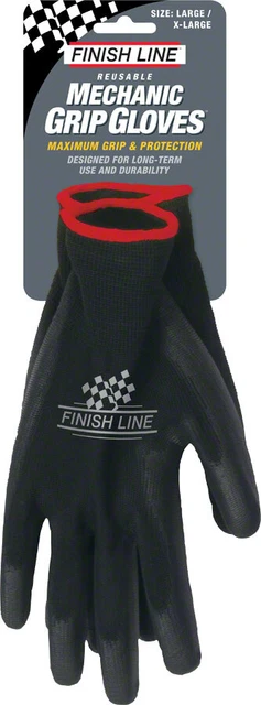 Mechanic's Grip Gloves - Finish Line Mechanic's Grip Gloves, LG/XL -