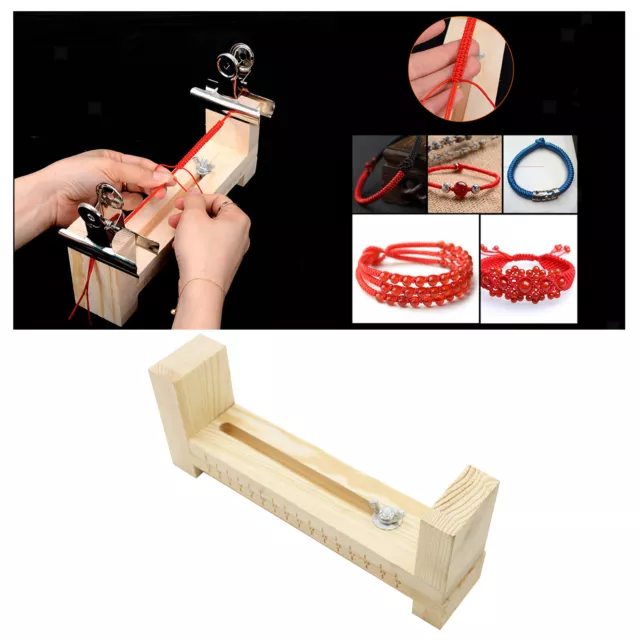 DIY Jig Armband Weaver Holzrahmen Seil Fallschirmschnur Flechten Maker