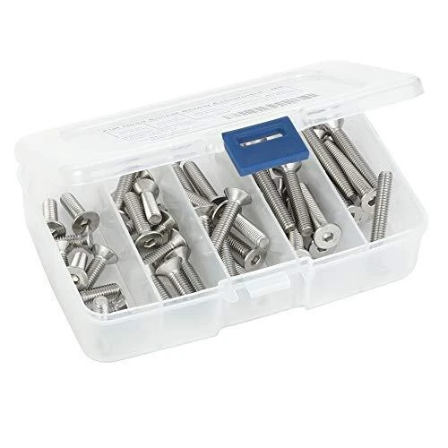 M6-1.0 x 20/25/30/35/40mm Flat Head Socket Cap Screws, Allen Socket Drive, DI...