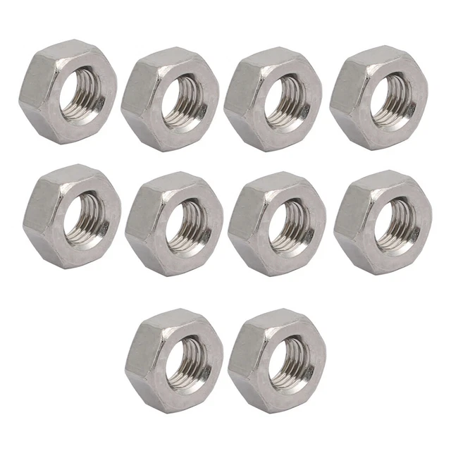 SOURCING MAP 10Pcs M8x80mm acier inox 304 Kit boulon à tête hexagonale moletée avec rondelle