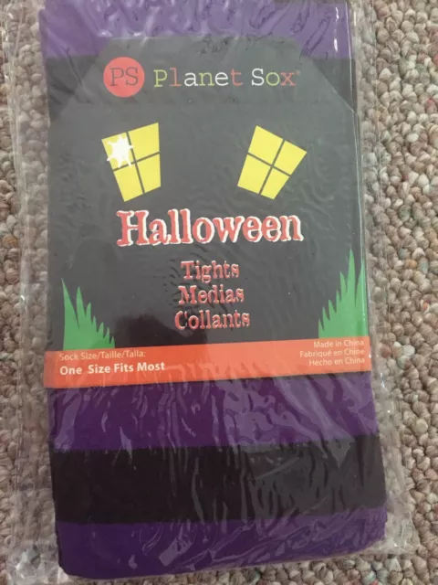women's NWT Halloween Tights Witch Jester Clown Purple Black One size fits most
