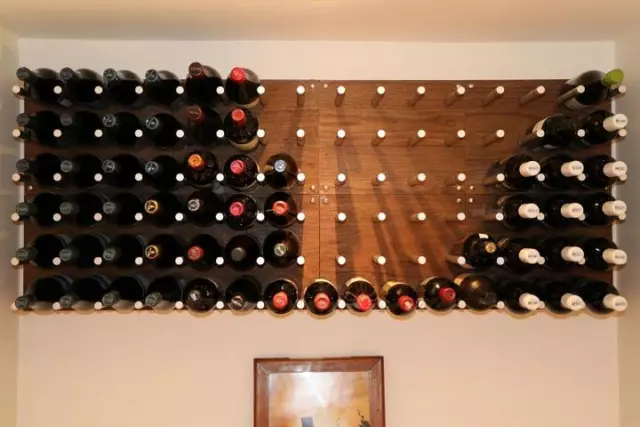 Modern Wine Rack Wall Mount Aluminum wine Pin  System  Cork View