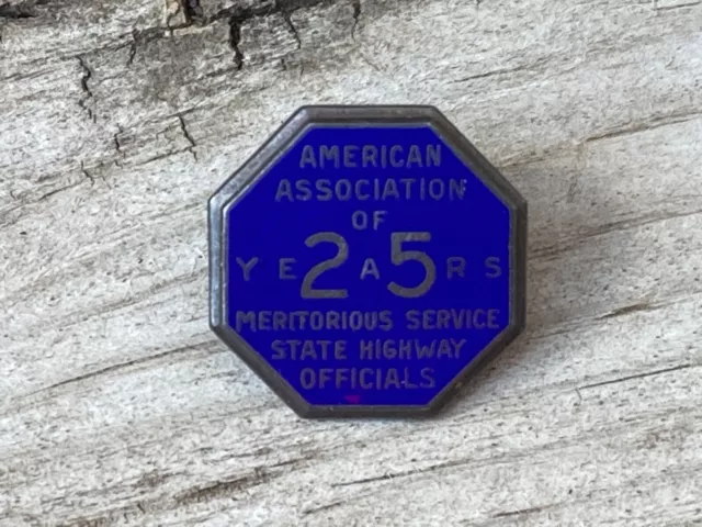 VTG American Association of State Highway Officials 25 Year Sterling Pin Enamel