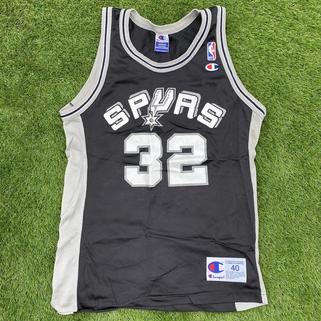 SEAN ELLIOTT Champion SAN ANTONIO SPURS Black Jersey 40 NBA Iron On Logo