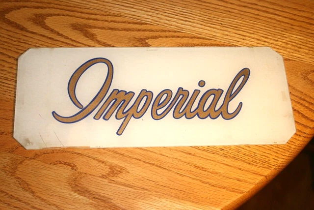 VTG ATLANTIC IMPERIAL Original Old Advertising Sign Gas Station Pump Plastic