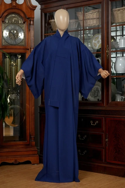 Dear Vanilla Japanese Silk Kimono Women's Robe Gown Authentic Japan Vintage Mint