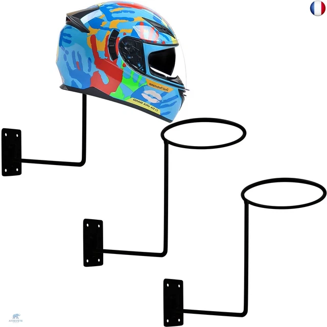 Test du support mural polyvalent pour casques de moto et de football