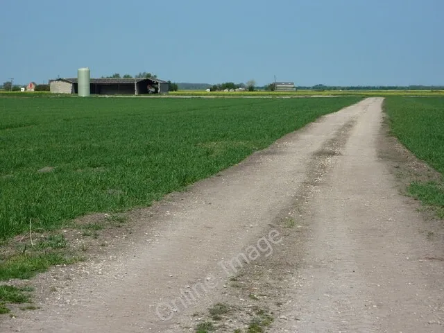 Photo 6x4 Potterhanworth Fen Bardney Isolated farm buildings on Potterhan c2011