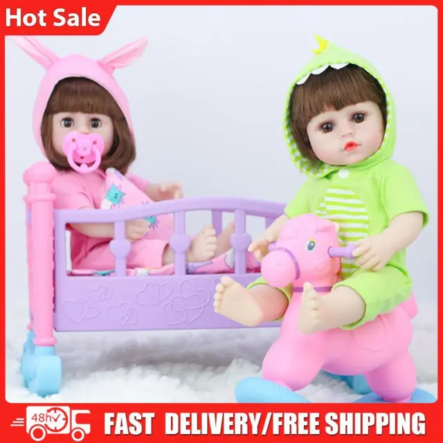 38cm Newborn Baby Appease Toy Silicone Realistic Reborn Doll Kits for Kids Girls