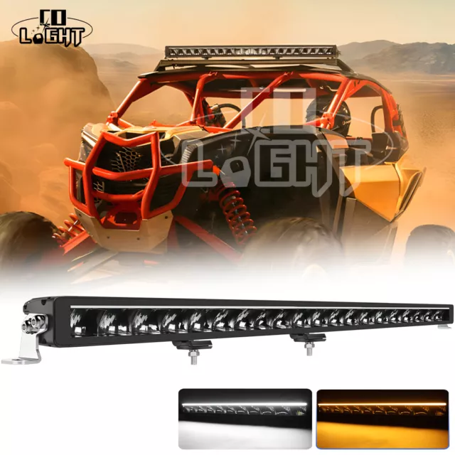 Roof 42"inch Led Light Bar White / Amber Position DRL For Can-am Maverick X3 MAX