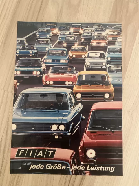Fiat 1971 Prospekt Werbung jede Größe Jede Leistung Werbung Selten