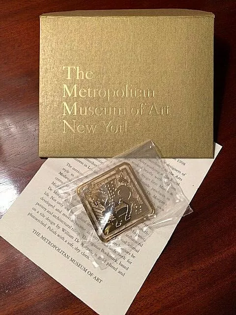 Pegasus Bookmark, MMA, Based on Tile Design William De Morgan, Gold Plated