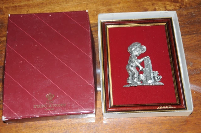 Boîte à Bijoux En Étain Prince – Ancienne – Dimensions 16x12x4 Cm