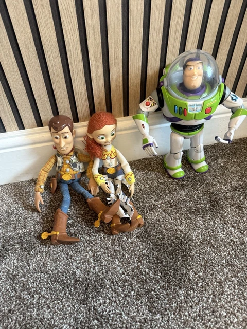 DISNEY PIXAR TOY Story Woody Buzz Lightyear Jessie Bundle Thinkway Toys ...