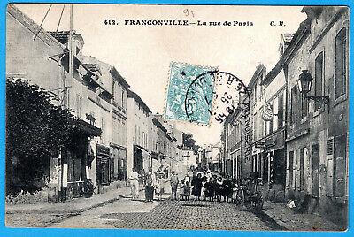Cpa 95 Franconville - La Rue De Paris