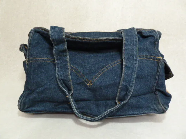 Levis Denim Jean Zippered Pockets Diaper Bag Changing Pad Baby Shower Gift
