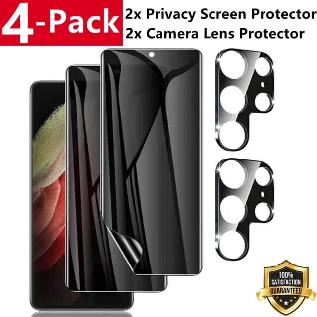 Privacy Hydrogel Screen Protector Camera Protector for Samsung S23 Ultra Plus 22