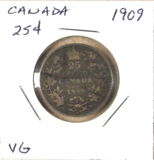 1909 Canada 25 cents