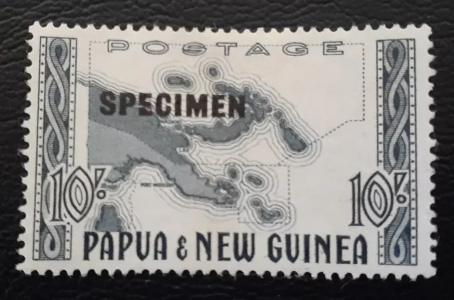 Papua New Guinea 1952-58 SPECIMEN Map 10/- MUH excellent condition