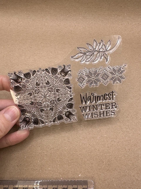 Christmas Knit Winter Wishes Rubber Stamps (No Block) Cute Scrapbook Card Making