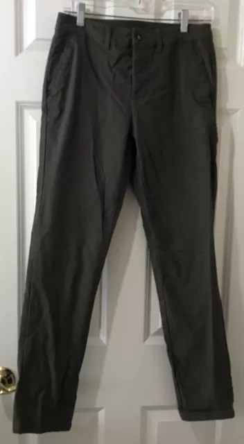 Asos Men's Pants Slacks Cargo Green Straight Leg Size 30 X 32 Button Fly