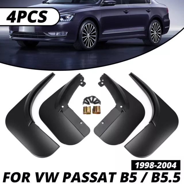 4x Bavettes Garde-boue Arrière Noir Pour VW Passat B5/B5.5 1998-2004