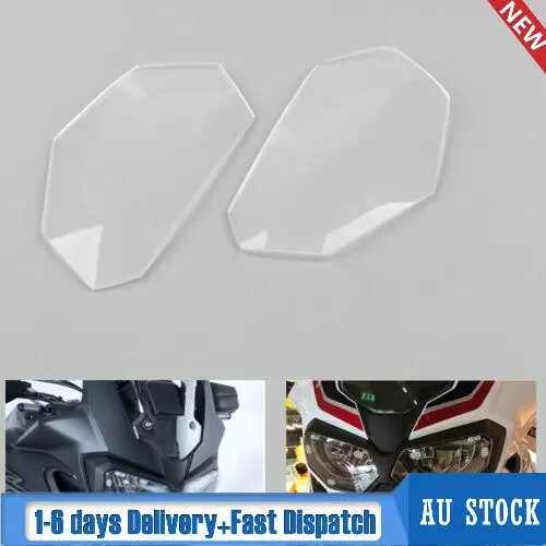 Front Headlight Lens Covers Guard For Honda CRF1000L Africa Twin 16~17 Clear P8